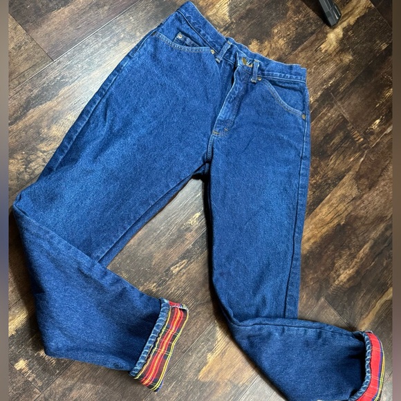 Men’s LL Beans Union Made Flannel Lined Jeans Size 29” X 31” - Picture 1 of 7